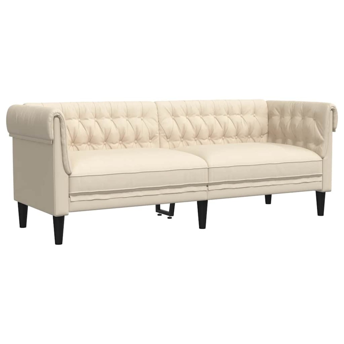 vidaXL Καναπές Τριθέσιος Chesterfield Λινό