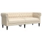 vidaXL Καναπές Τριθέσιος Chesterfield Λινό