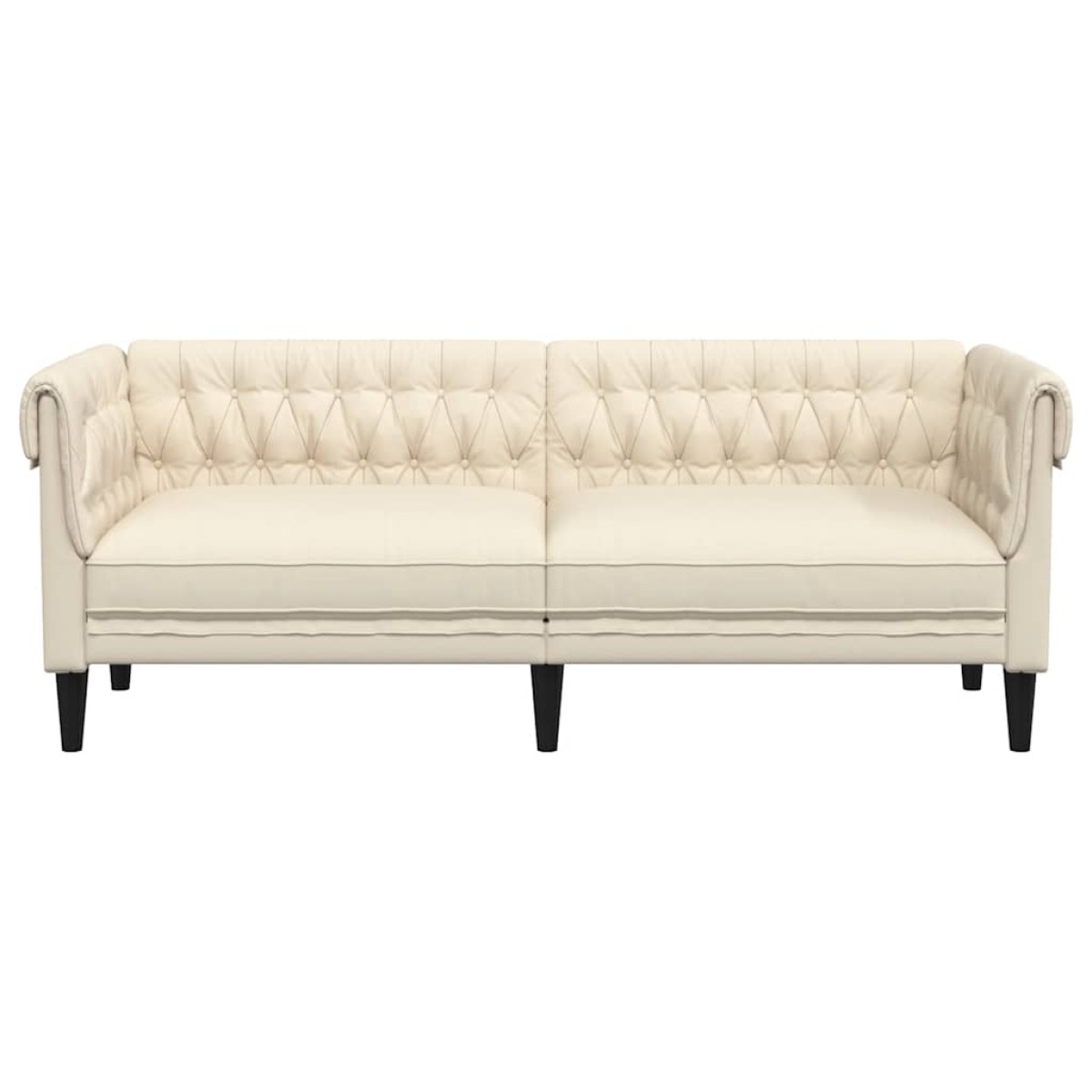 vidaXL Καναπές Τριθέσιος Chesterfield Λινό