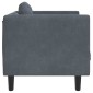 vidaXL Πολυθρόνα Σκούρο Γκρι Βελούδινη με Μαξιλάρι
