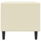 vidaXL Καναπές Chesterfield Καρέκλα Cream Faux Leather