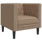 vidaXL Καναπές-Καρέκλα Chesterfield με Θήκη Καπουτσίνο από Συνθετικό Δέρμα