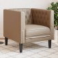 vidaXL Καναπές-Καρέκλα Chesterfield με Θήκη Καπουτσίνο από Συνθετικό Δέρμα