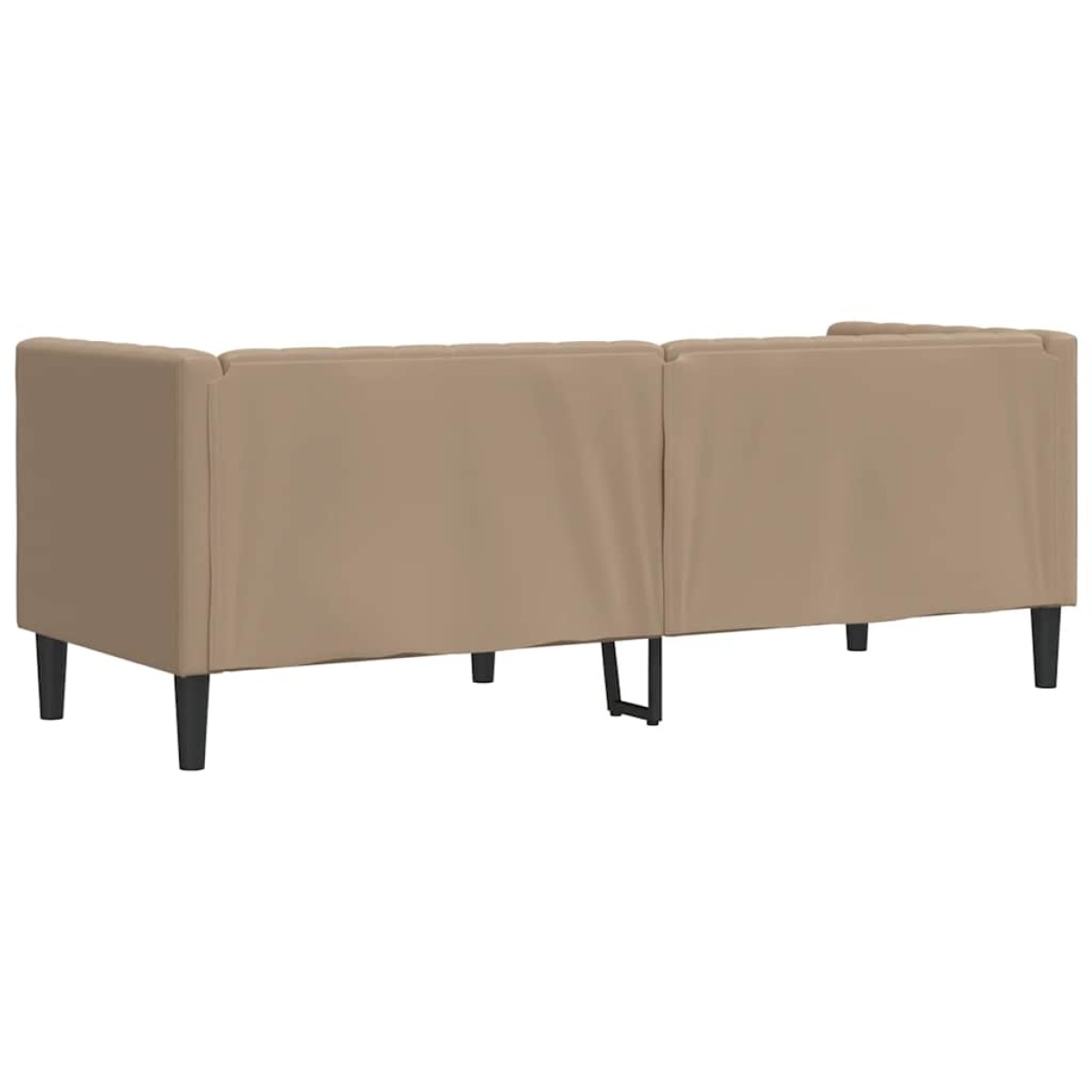 vidaXL Καναπές Chesterfield Τριθέσιος Καπουτσίνο από Συνθετικό Δέρμα
