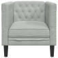 vidaXL Πολυθρόνα Chesterfield Ανοιχτό Γκρι Βελούδινη
