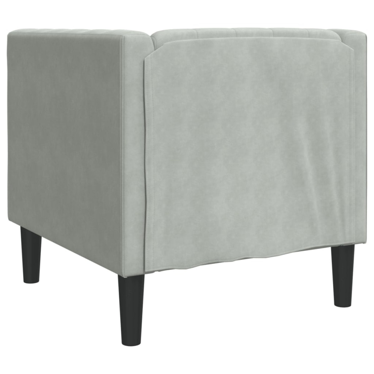 vidaXL Πολυθρόνα Chesterfield Ανοιχτό Γκρι Βελούδινη