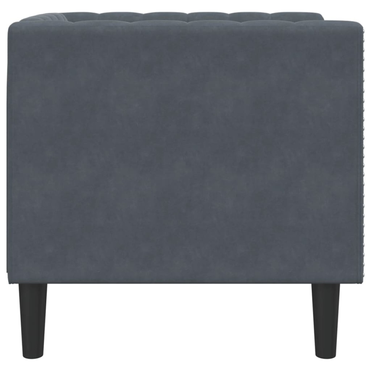 vidaXL Πολυθρόνα Chesterfield Σκούρο Γκρι Βελούδινη
