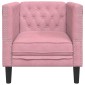 vidaXL Πολυθρόνα Chesterfield Ροζ Βελούδινη