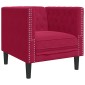 vidaXL Πολυθρόνα Chesterfield Μπορντό Βελούδινη