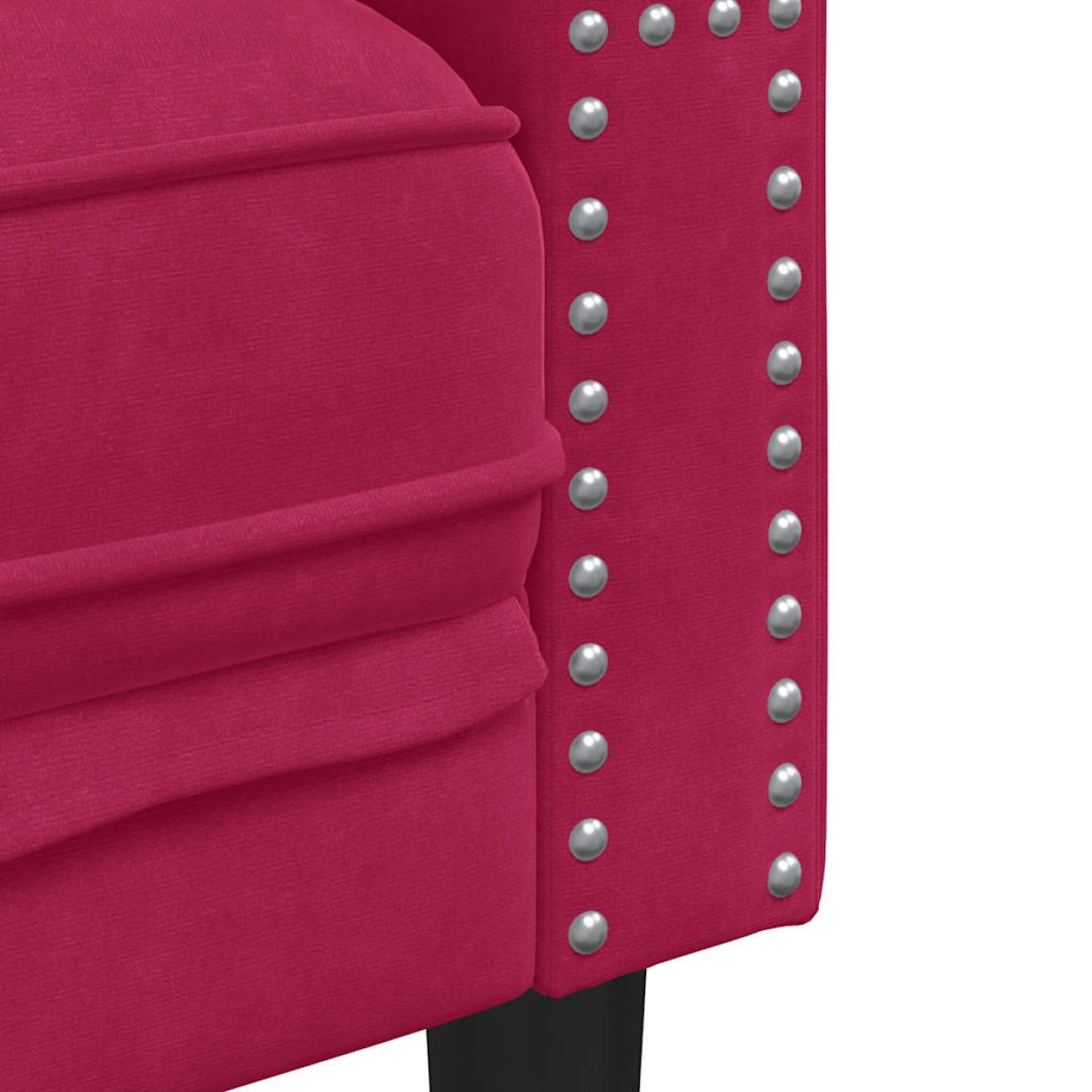 vidaXL Πολυθρόνα Chesterfield Μπορντό Βελούδινη