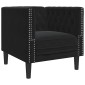 vidaXL Πολυθρόνα Chesterfield Μαύρο Βελούδινη