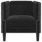 vidaXL Πολυθρόνα Chesterfield Μαύρο Βελούδινη
