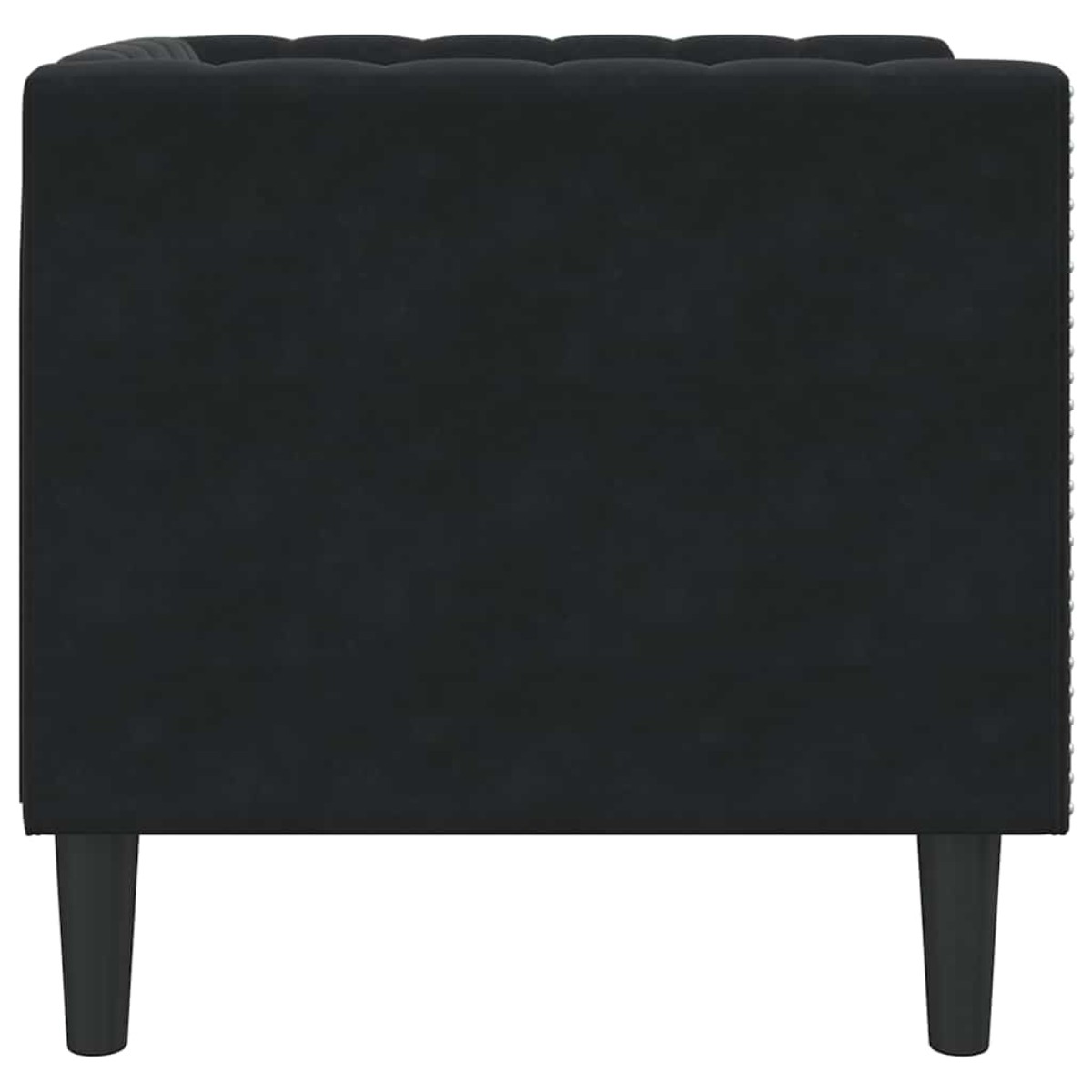 vidaXL Πολυθρόνα Chesterfield Μαύρο Βελούδινη