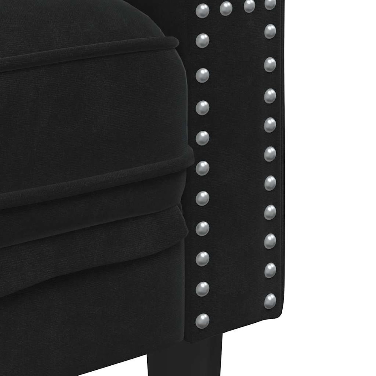 vidaXL Πολυθρόνα Chesterfield Μαύρο Βελούδινη