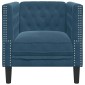 vidaXL Πολυθρόνα Chesterfield Μπλε Βελούδινη