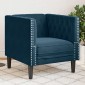 vidaXL Πολυθρόνα Chesterfield Μπλε Βελούδινη