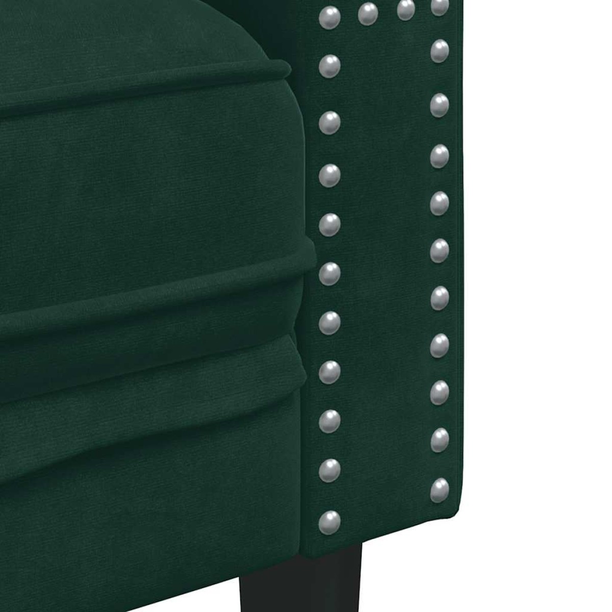 vidaXL Καναπές Διθέσιος Chesterfield με Στηρίγματα Πράσινος Βελούδο