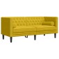 vidaXL Καναπές Chesterfield Διθέσιος με Στηρίγματα από Κίτρινο Βελούδο