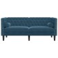 vidaXL Καναπές Chesterfield Διθέσιος με Στηρίγματα από Μπλε Βελούδο