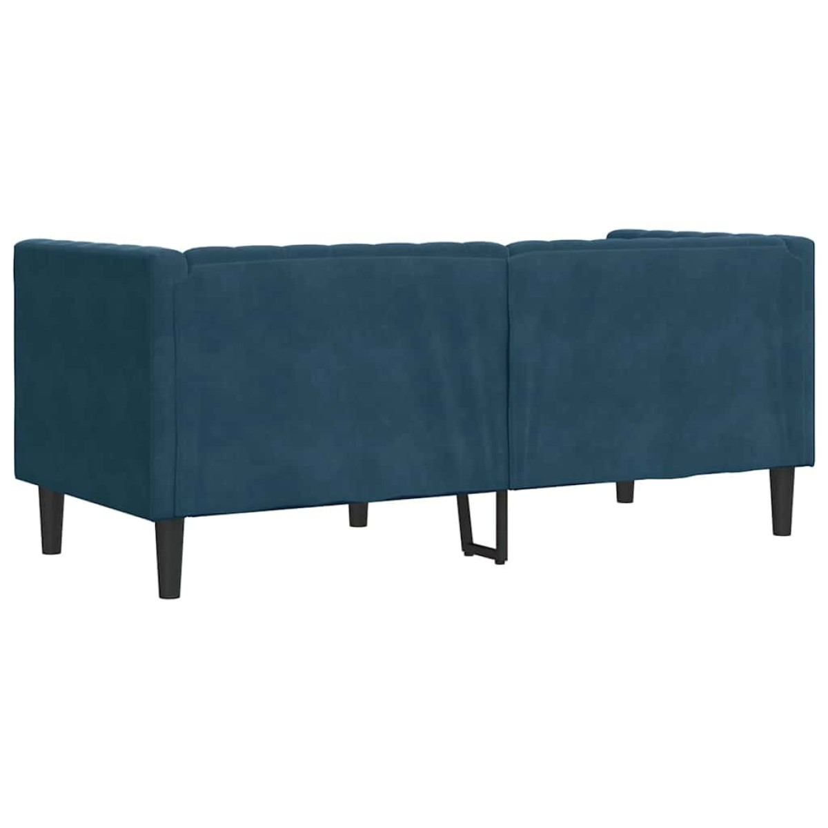 vidaXL Καναπές Chesterfield Διθέσιος με Στηρίγματα από Μπλε Βελούδο