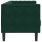 vidaXL Καναπές Τριθέσιος Chesterfield + Στηρίγματα Σκ. Πράσινο Βελούδο
