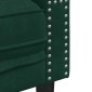 vidaXL Καναπές Τριθέσιος Chesterfield + Στηρίγματα Σκ. Πράσινο Βελούδο