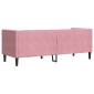 vidaXL Καναπές Διθέσιος Chesterfield με Στηρίγματα Ροζ Βελούδο