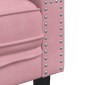 vidaXL Καναπές Διθέσιος Chesterfield με Στηρίγματα Ροζ Βελούδο