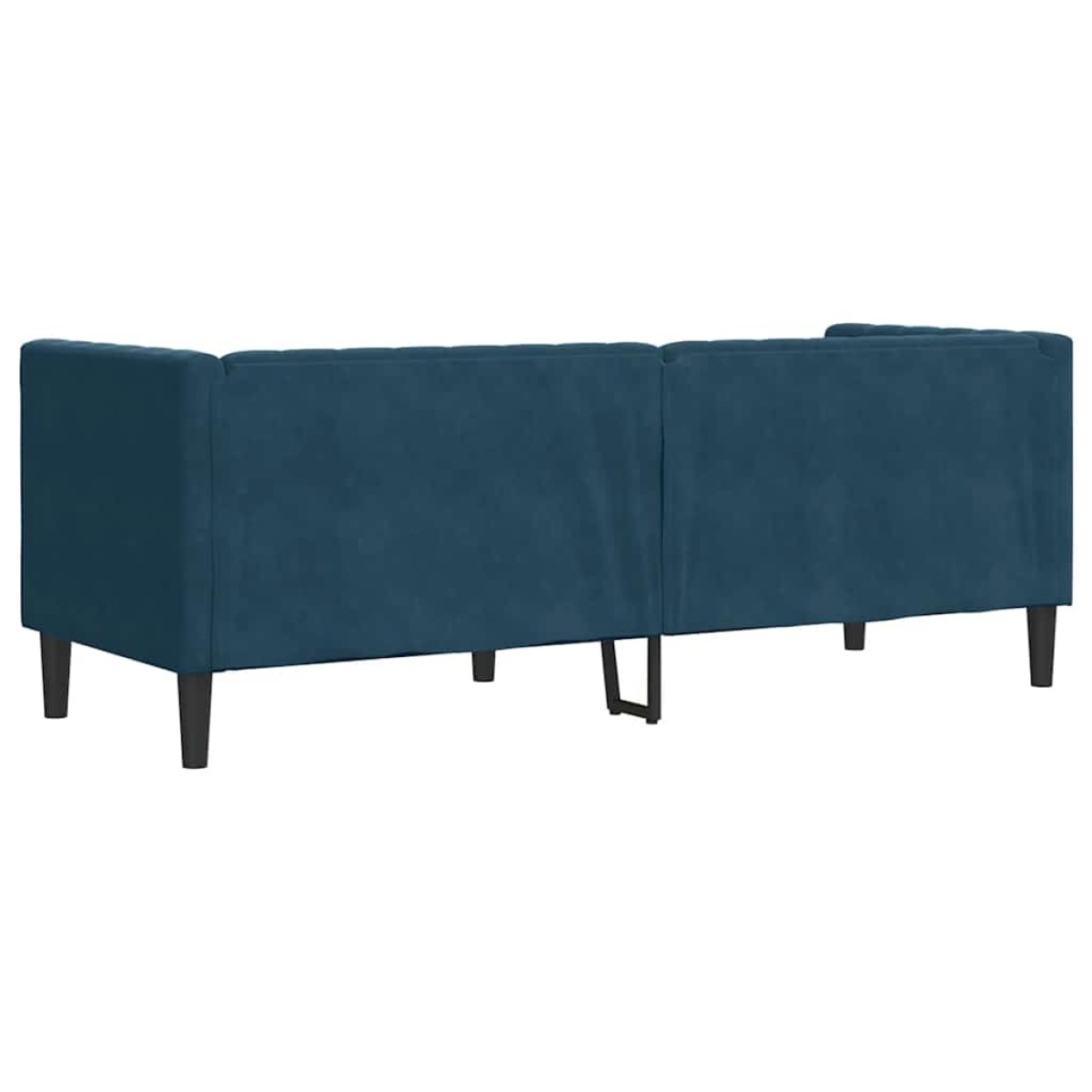 vidaXL Καναπές Διθέσιος Chesterfield με Στηρίγματα Μπλε Βελούδο