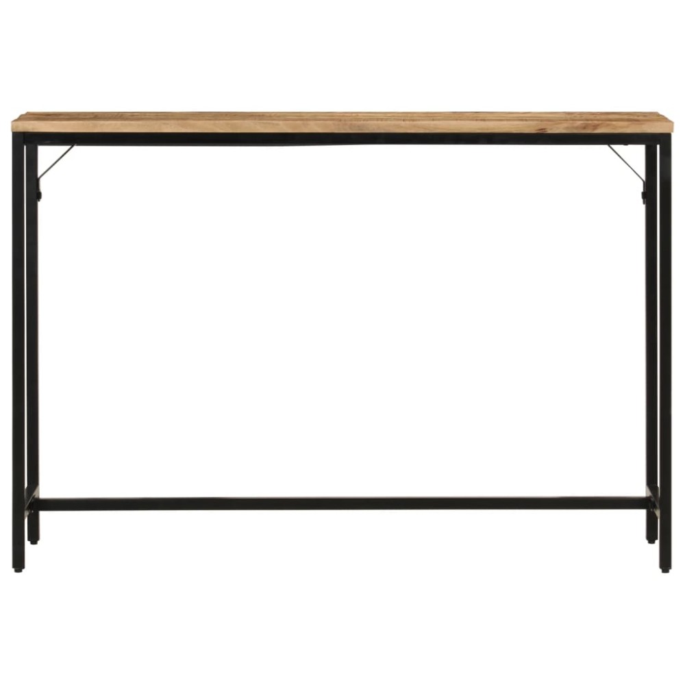 vidaXL Τραπέζι Κονσόλα 110x30x75 εκ. Μασίφ Ακατ. Ξύλο Μάνγκο/Σίδηρο
