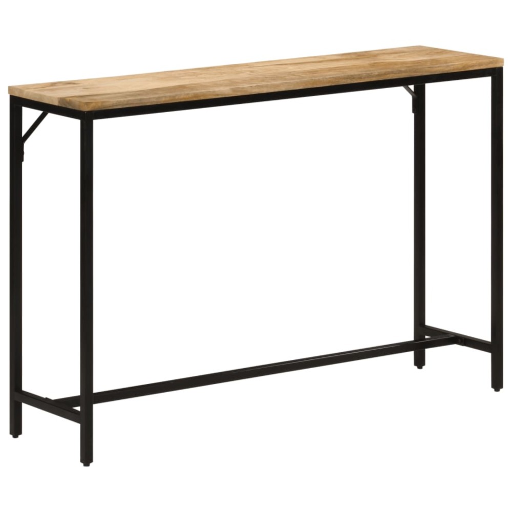 vidaXL Τραπέζι Κονσόλα 110x30x75 εκ. Μασίφ Ακατ. Ξύλο Μάνγκο/Σίδηρο