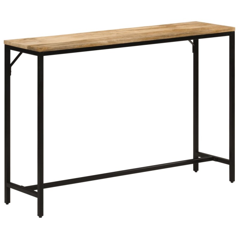 vidaXL Τραπέζι Κονσόλα 110x30x75 εκ. Μασίφ Ακατ. Ξύλο Μάνγκο/Σίδηρο