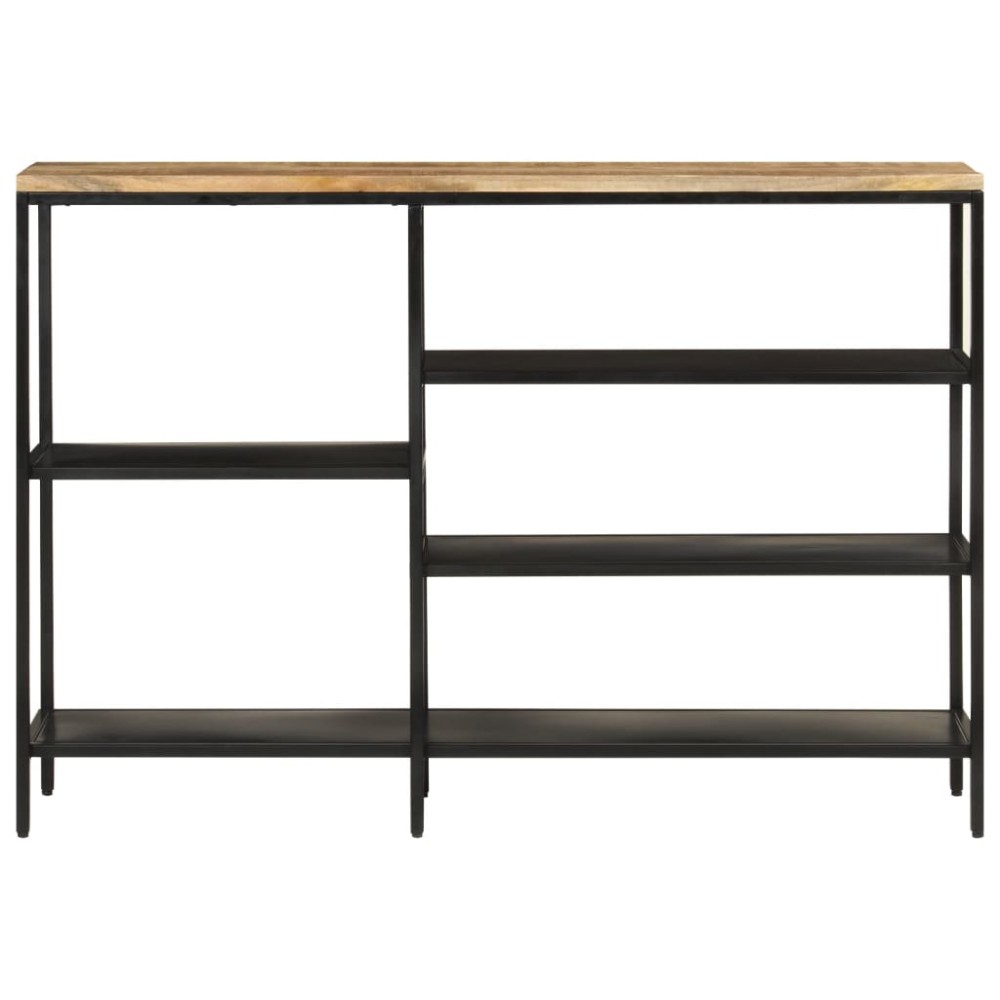 vidaXL Τραπέζι Κονσόλα 110x30x75 εκ. Μασίφ Ακατ. Ξύλο Μάνγκο/Σίδηρο