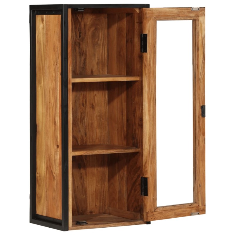 vidaXL Ντουλάπι Μπάνιου Επιτοίχιο 40x30x90 εκ. Μασίφ Ακακία/Σίδερο