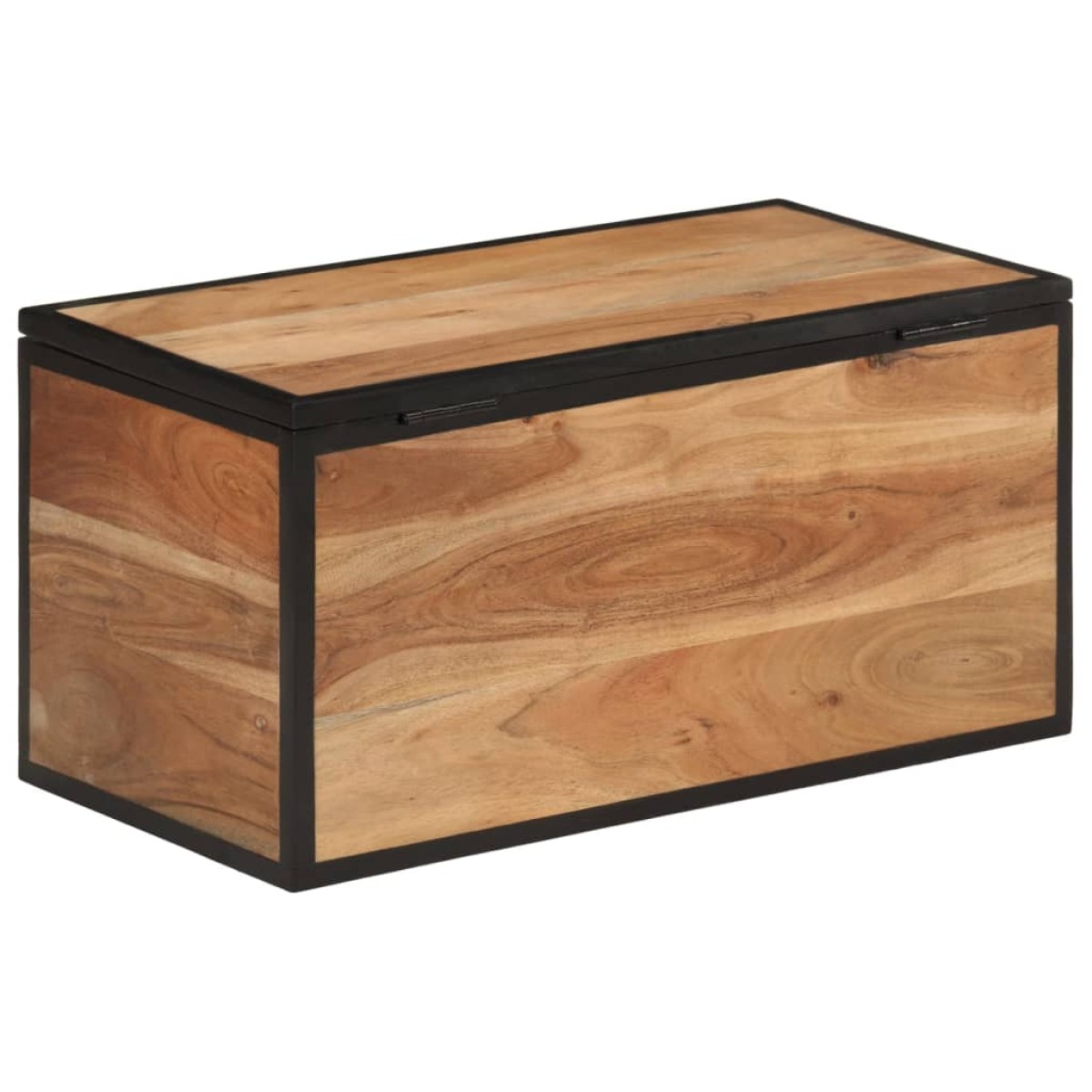 vidaXL Κουτί Αποθήκευσης 60x30x30 εκ. Μασίφ Ξύλο Ακακίας/Σίδερο