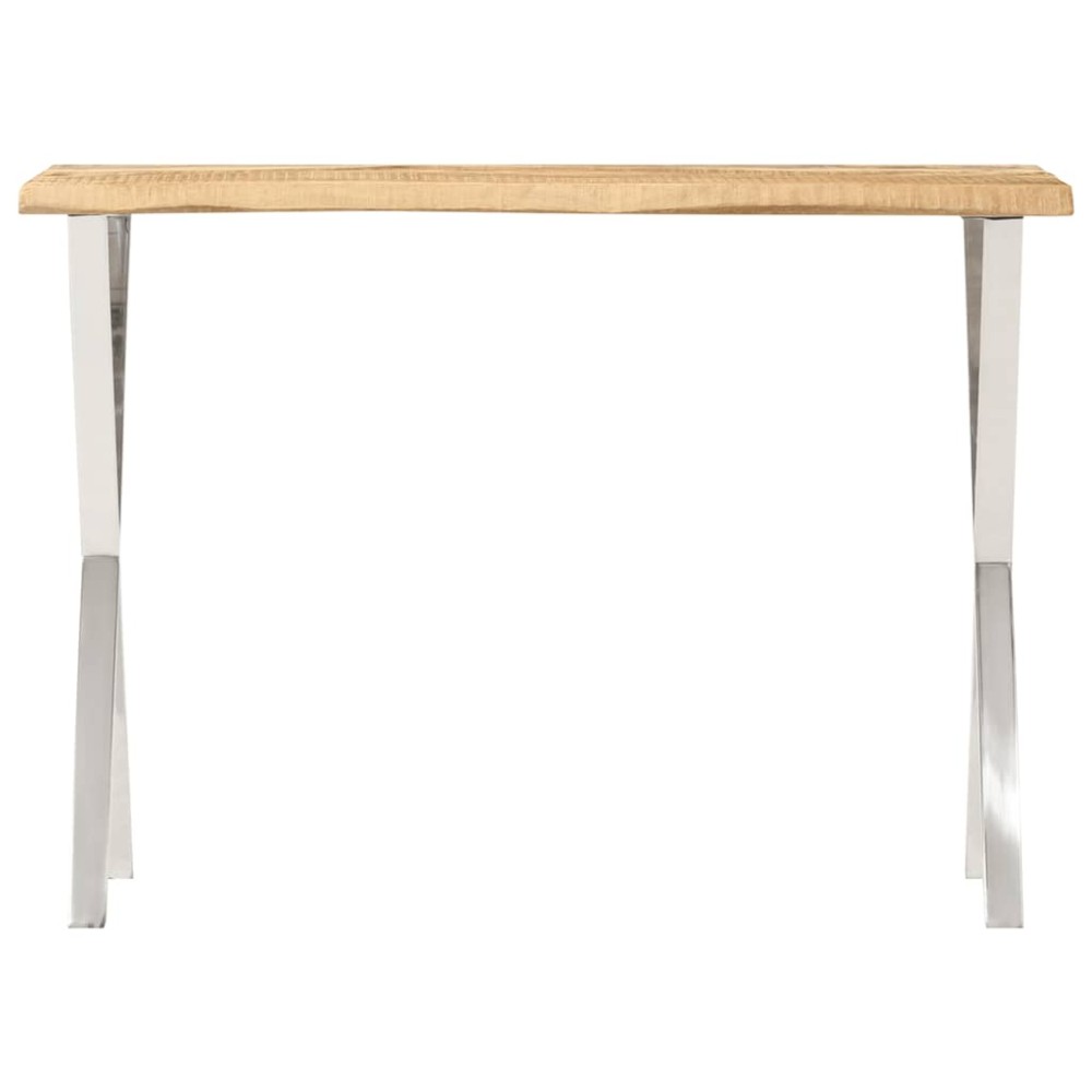 vidaXL Τραπέζι Κονσόλα με Live Edge 105x33x76 εκ. Μασίφ Ξύλο Μάνγκο