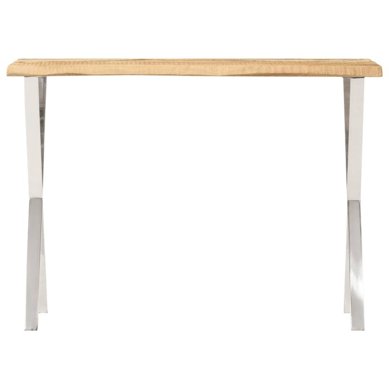 vidaXL Τραπέζι Κονσόλα με Live Edge 105x33x76 εκ. Μασίφ Ξύλο Μάνγκο