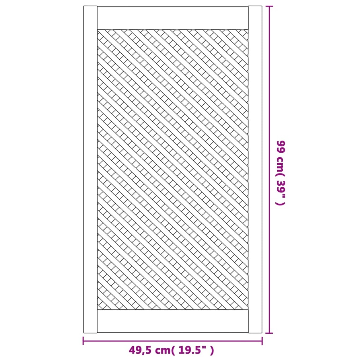 vidaXL Πορτάκια με Περσίδες 2 Τεμ. 49,5x99 εκ. από Μασίφ Ξύλο Πεύκου