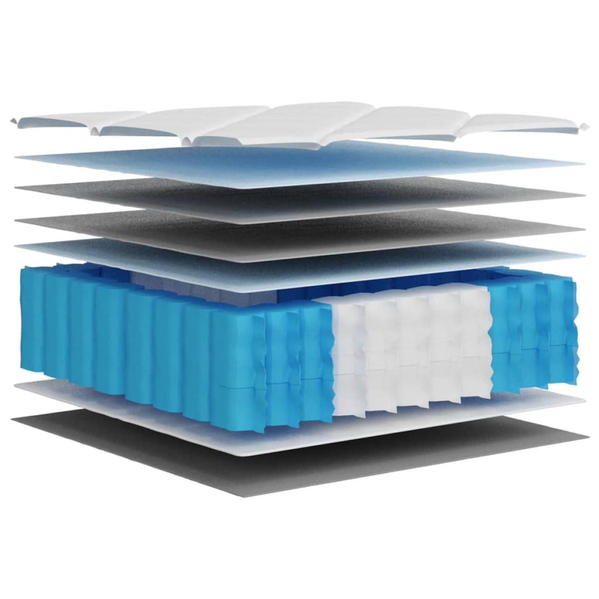 vidaXL Στρώμα με Pocket Springs Μεσαία Σκληρότητα 120x200 εκ.