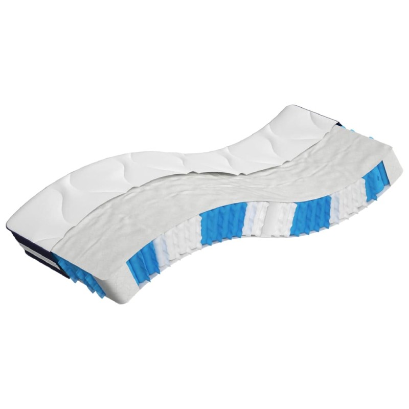 vidaXL Στρώμα με Pocket Springs Μεσαία Σκληρότητα 90x190 εκ. Μονό