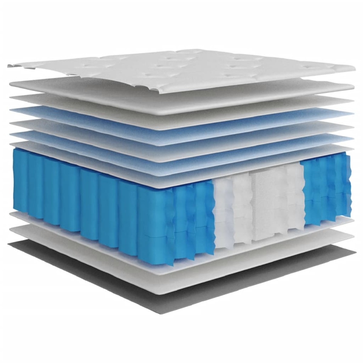 vidaXL Στρώμα με Pocket Springs Μεσαία Plus Σκληρότητα 90x200 εκ.