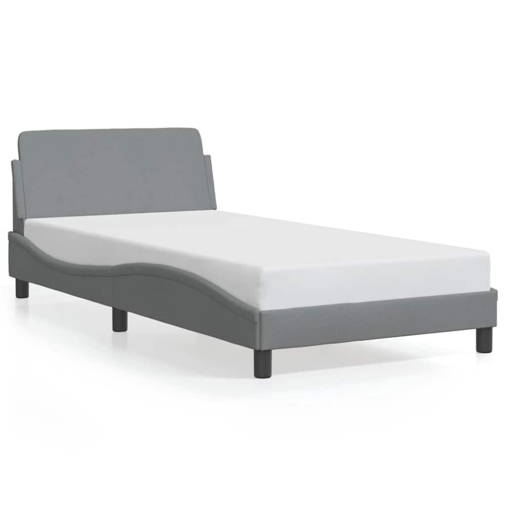 vidaXL Σκελετός Κρεβατιού Dover Γκρι 100x190 εκ Υφασμάτινο