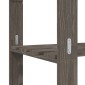 vidaXL Ραφιέρα με 3 Ράφια Γκρι 60 x 38 x 90 εκ. Μασίφ Ξύλο Πεύκου