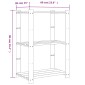 vidaXL Ραφιέρα με 3 Ράφια Καφέ 60 x 38 x 90 εκ. από Μασίφ Ξύλο Πεύκου