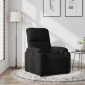 vidaXL Πολυθρόνα Ανακλινόμενη Μαύρη από Ύφασμα Μικροϊνών