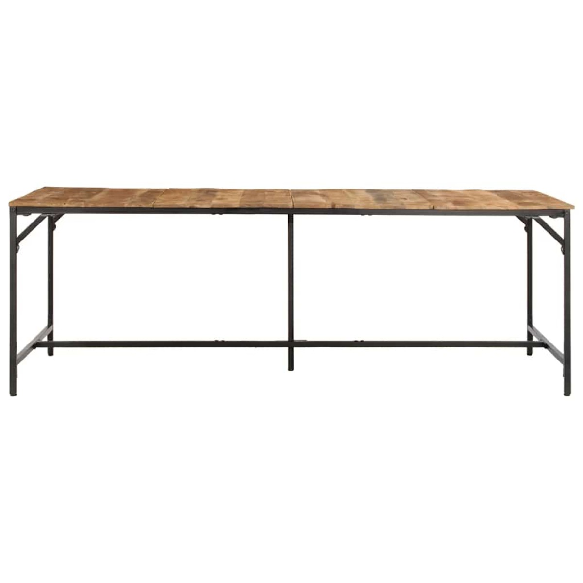 vidaXL Τραπεζαρία 220x90x75 εκ. από Μασίφ Ακατέργαστο Ξύλο Μάνγκο