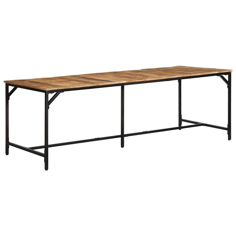 vidaXL Τραπεζαρία 220x90x75 εκ. από Μασίφ Ακατέργαστο Ξύλο Μάνγκο