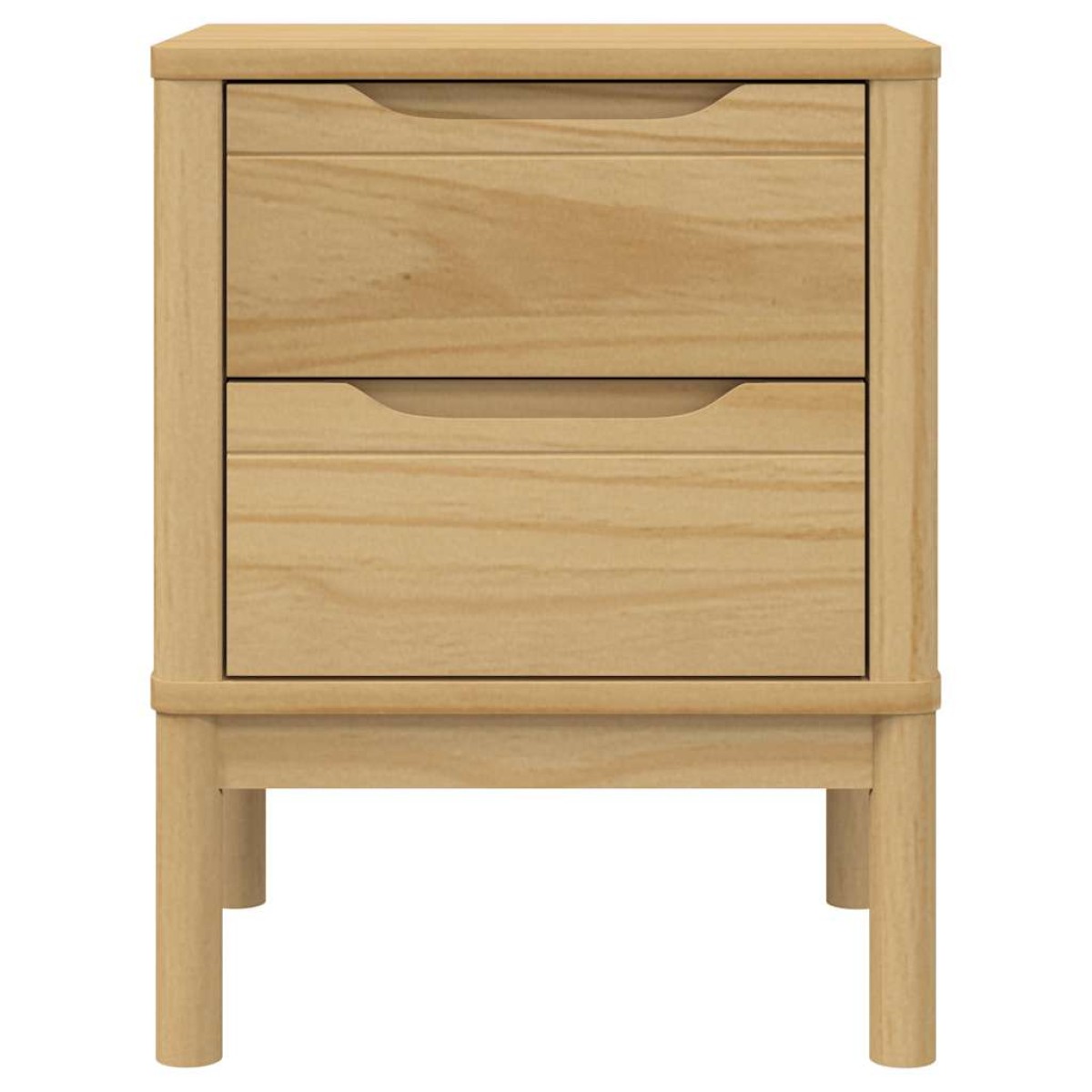 vidaXL Κομοδίνο FLORO Καφέ 45 x 39 x 57 εκ. από Μασίφ Ξύλο Πεύκου