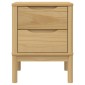vidaXL Κομοδίνο FLORO Καφέ 45 x 39 x 57 εκ. από Μασίφ Ξύλο Πεύκου