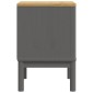 vidaXL Κομοδίνο FLORO Γκρι 45 x 39 x 57 εκ. από Μασίφ Ξύλο Πεύκου